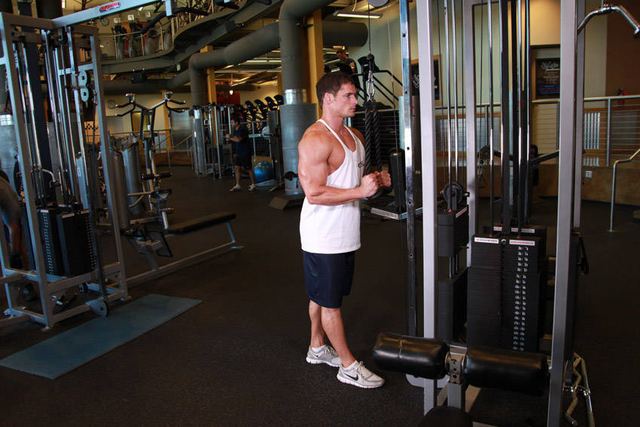 Triceps Rope Pushdowns – start position